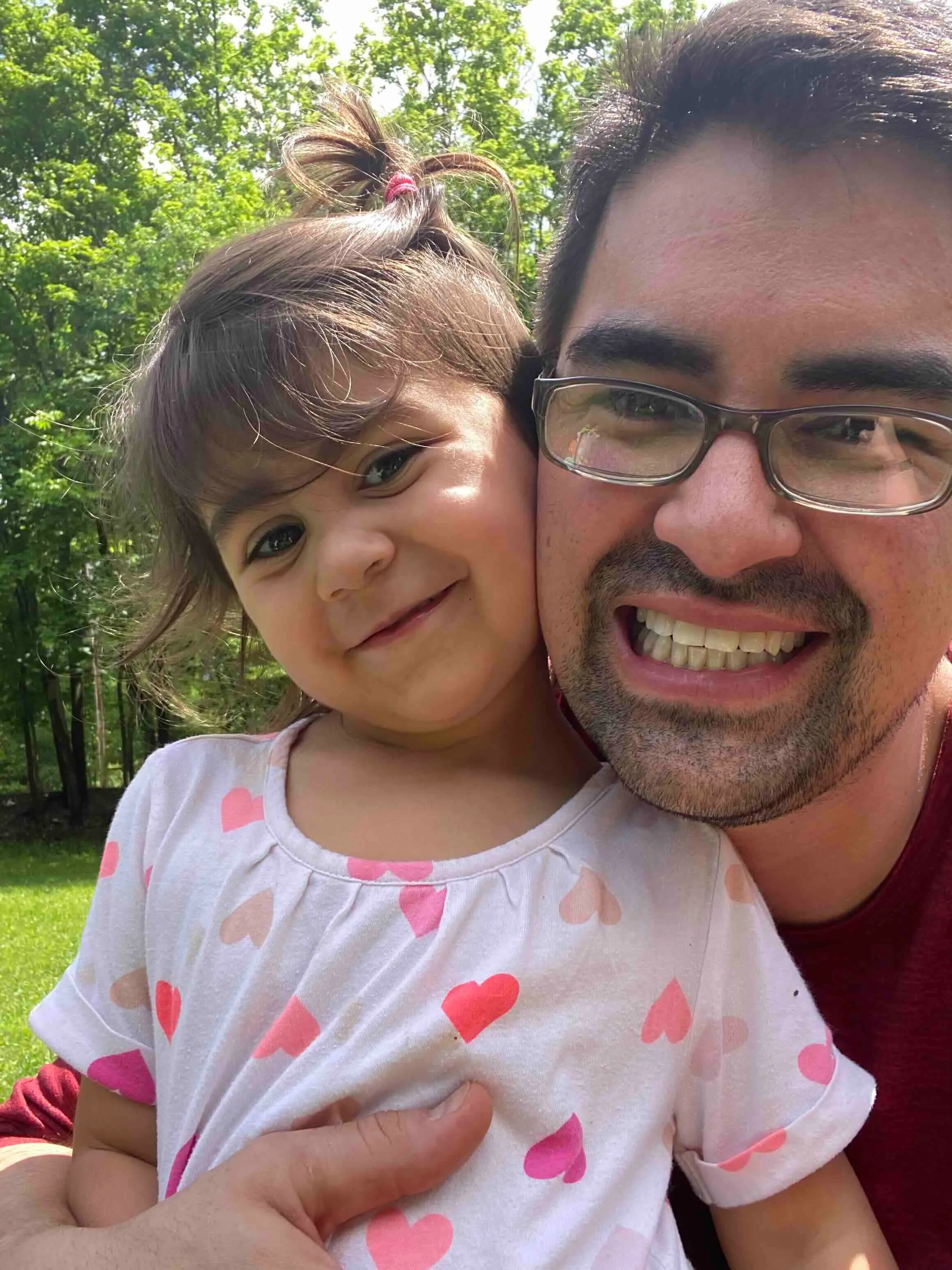 A selfie of me and my daughter, Zara